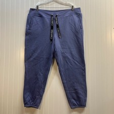 Calvin Klein Women XXL Comfortably Soft Fleece Joggers Sweatpant Periwinkle Blue