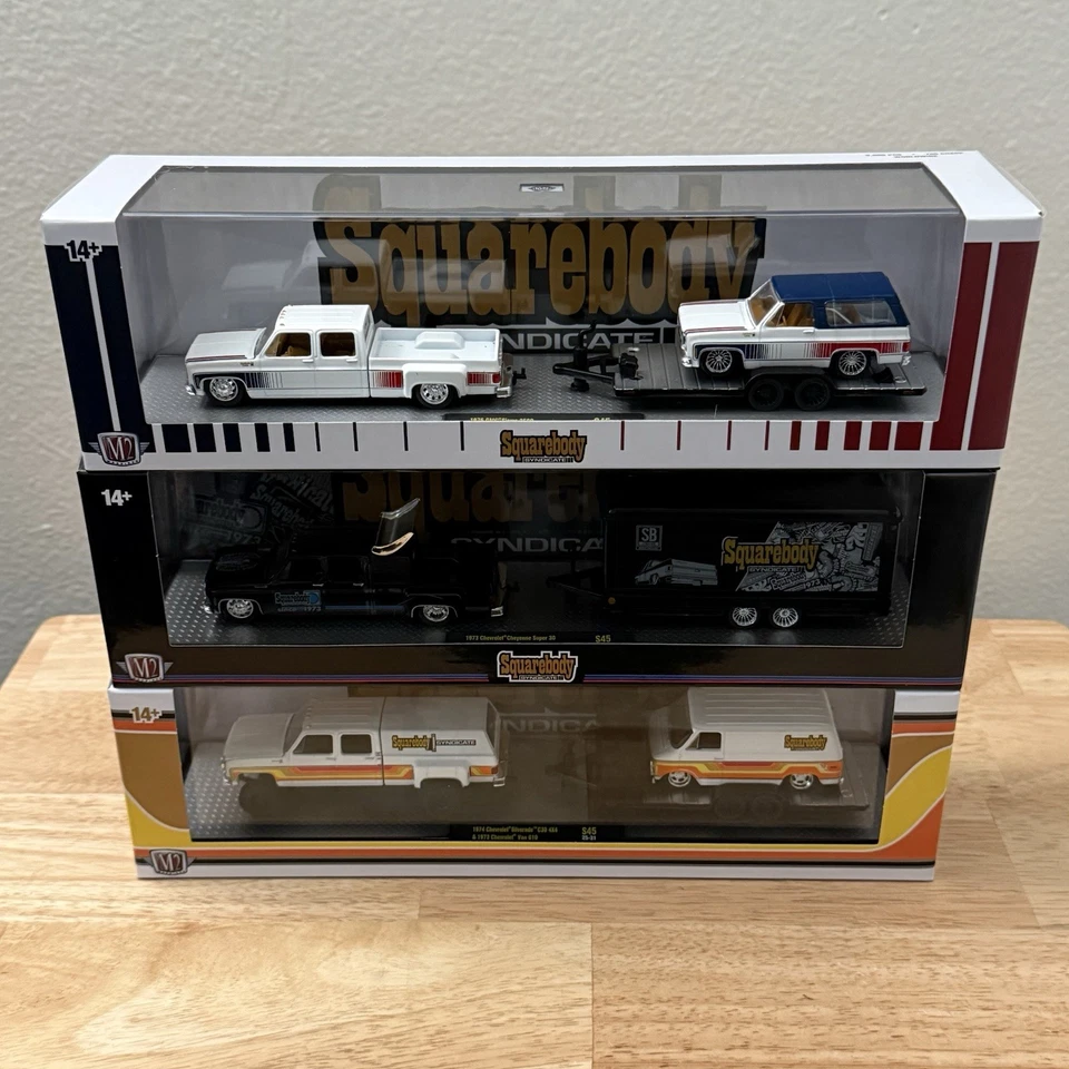 2025 M2 Machines Squarebody Syndicate Auto Haulers Complete Set of 3 Pcs - Image 2 of 4