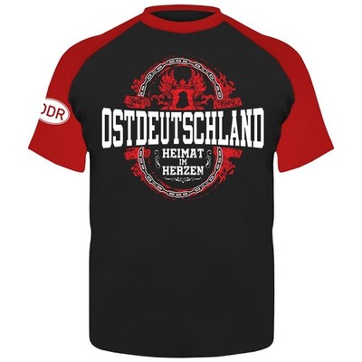 Herren T-Shirt Ostdeutschland Heimat im Herzen DDR Heimatliebe Motiv S bis 8XL