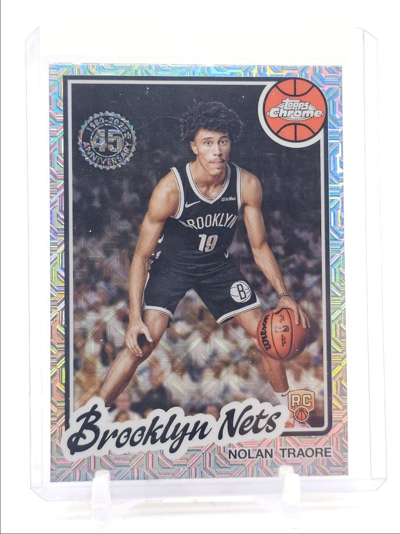 NOLAN TRAORE 2025-26 TOPPS CHROME SILVER PACK ROOKIE 1980 45TH B RC Q2264