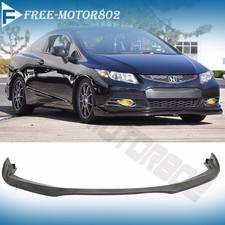 Fits 2012-2013 Honda Civic 9th Gen Coupe Cs Style Front Bumper Lip Spoiler Pu