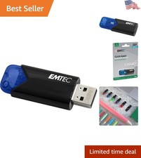 Lightweight 32GB Shockproof USB 3.0 Flash Drive - Click Easy B110 in Blue/Black