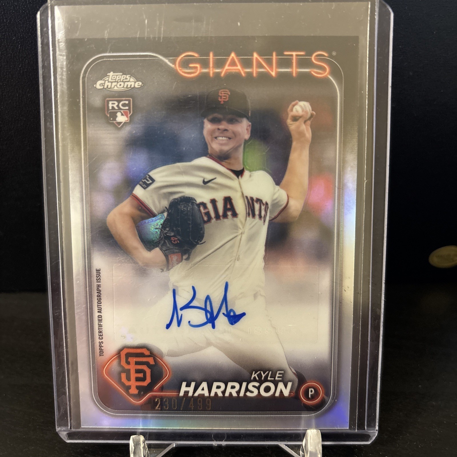 2024 Topps Chrome Update Kyle Harrison #AC-KH Refractor Autograph /499 (AU, RC)