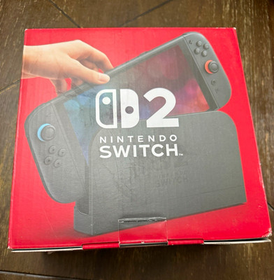 Nintendo Switch 2 Console Black w/ Blue & Orange Joy-Con Controllers (Box)
