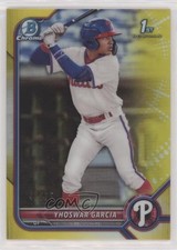 2022 Bowman Chrome Prospects Yellow Refractor 47/75 Yhoswar Garcia #BCP-90 0tf6