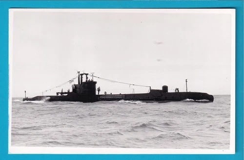 Original PC Size Real Photo Royal Navy Submarine  H.M.S. SEA SCOUT