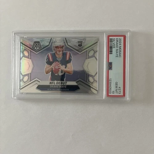 2024 Mosaic Drake Maye (RC) #273 Silver Prizm PSA 10 GEM MT 💎