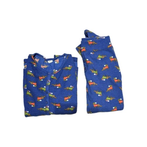 Aerie American Eagle Damen M Winter Hunde Thermo Pyjama Set Blau - Bild 1 von 5