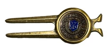 Vintage Youghioghey Country Club Brass Divot Tool Ball Marker Golf Designs