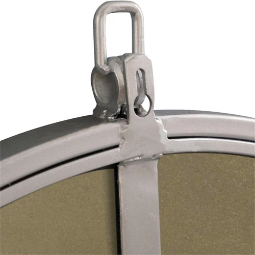 Elegant Decor Rowan 48" Rectangle Metal Frame Hooked Mirror in Silver - Picture 10 of 11