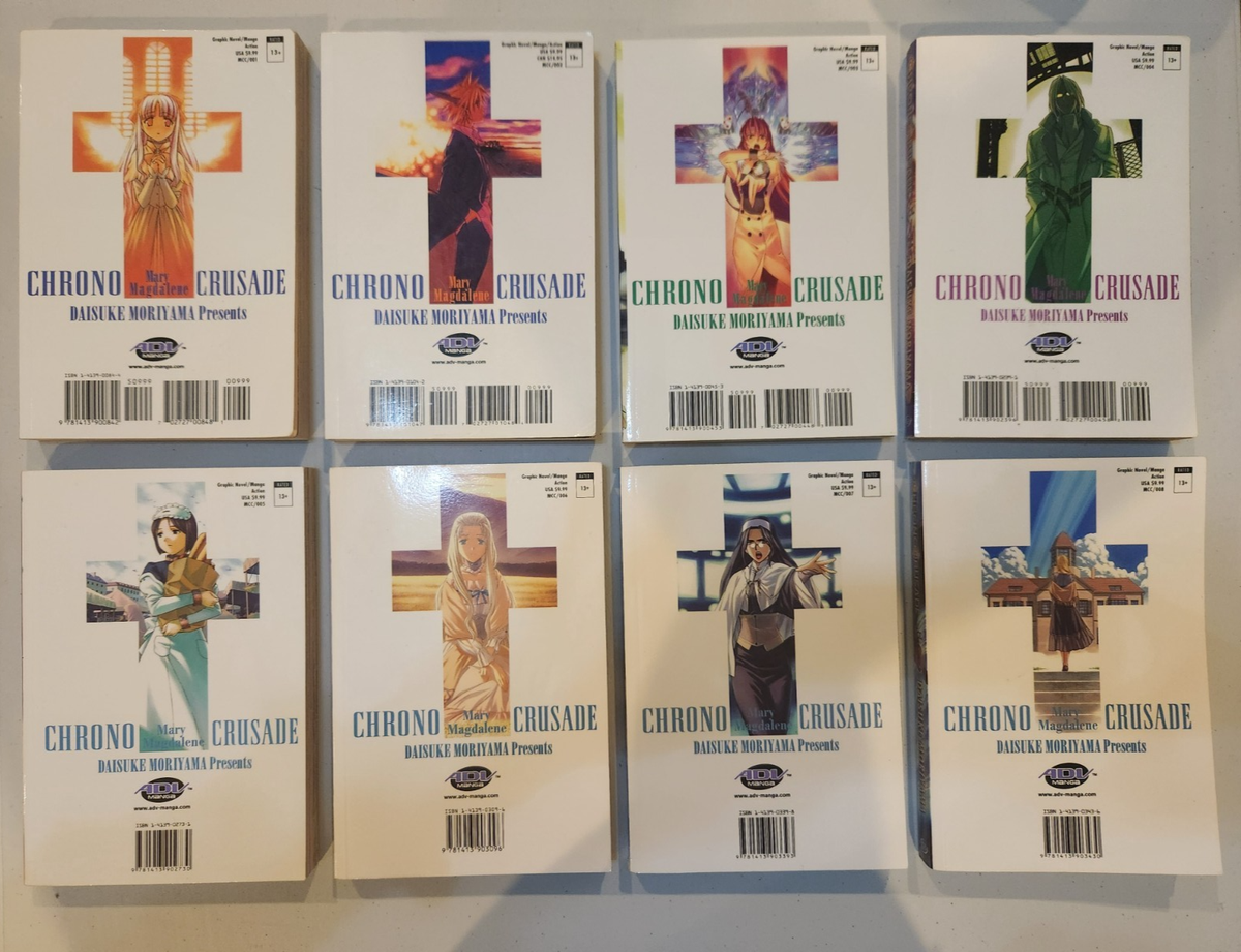 Chrono Crusade Volumes 1-8 Complete English Manga Set by Daisuke