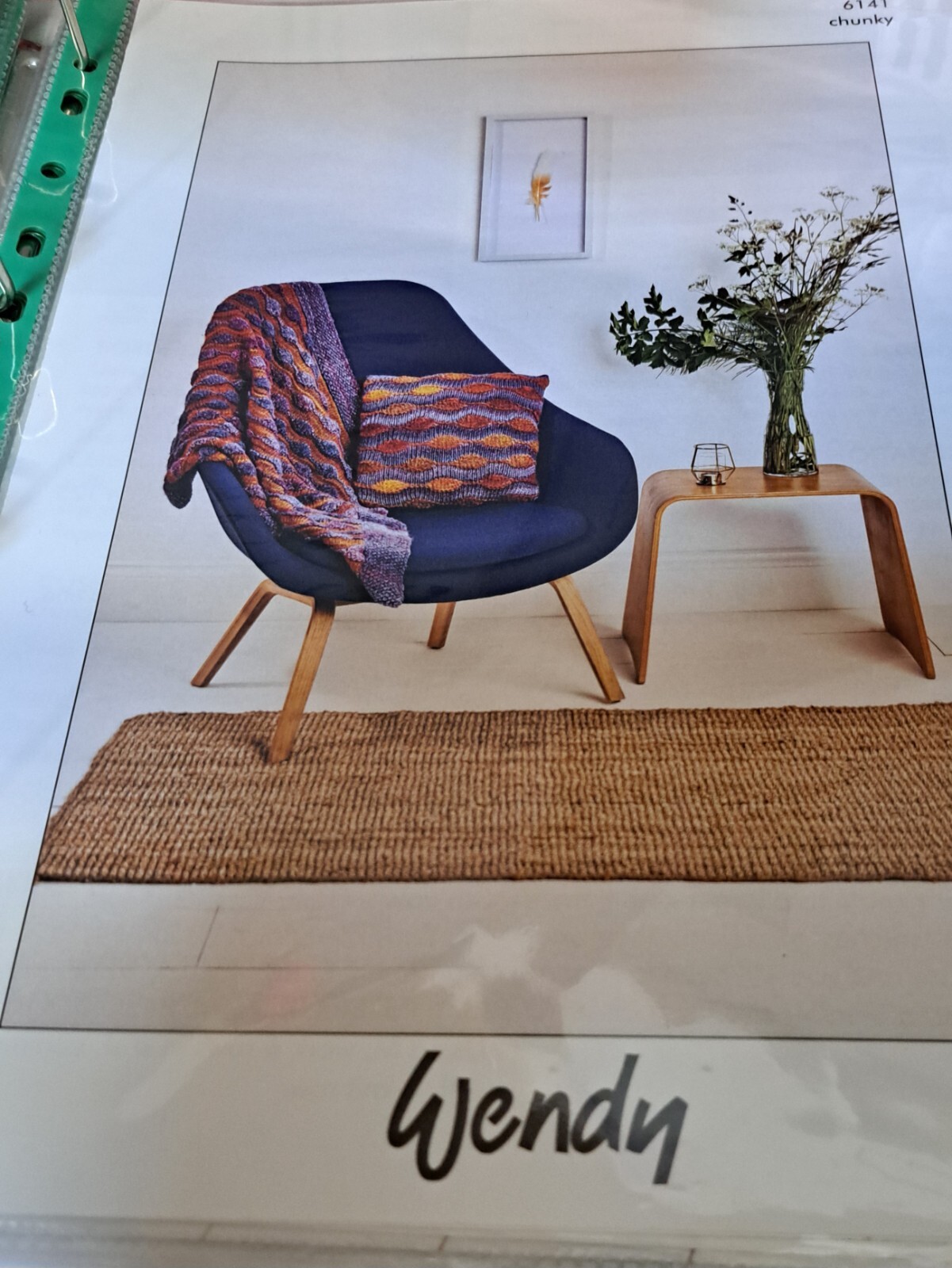 Wendy 6141 - Blanket and Cushion Cover Knitting Pattern in Chunky