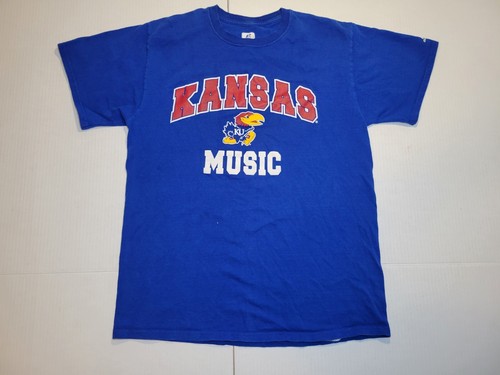 Kansas University Jayhawks Musik Russell Sporthemd Herren blau Größe Medium.