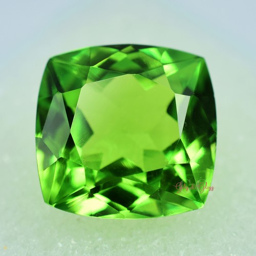 10 Ct Natural Green Peridot Cushion Cut AAA Quality Certified Loose Gemstones - Picture 3 of 5
