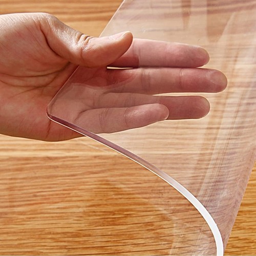 Versatile 39x61 Inch Clear PVC Table Protector Mat - Stylish and Durable 1.5mm - Picture 3 of 9