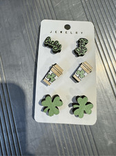 St. Patrick  s Day wooden boutique earrings