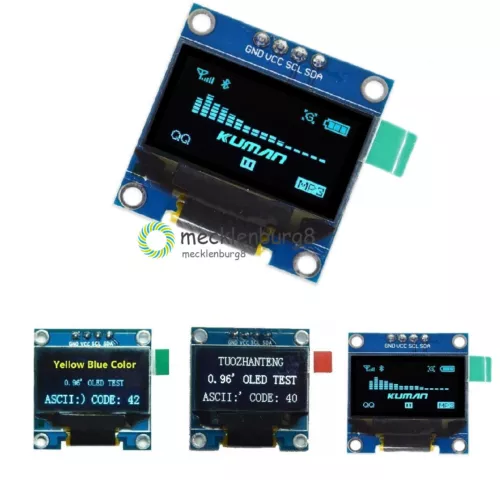 0.96" Yellow/Blue/White 128X64 OLED I2C IIC Serial LCD LED SSD Display
