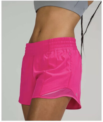 Lululemon Hotty Hot HR Short 4” Lined *Tall Sonic Pink Size