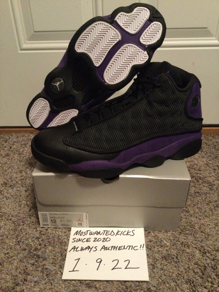 DS 2022 Nike Air Jordan Retro 13 Black Court Purple Men display picture 1
