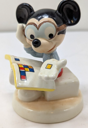 Vintage 1984 Goebel Disney Mickey Mouse Briefmarkensammler Keramik Figur #1721910