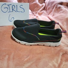 Girls Size 6 Danskin Now Black Mesh Slip On Memory Foam Lightweight Shoes