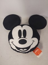 Disney Mickey Mouse Head Plush Pillow Face Stuffed Toy, Handle on Back