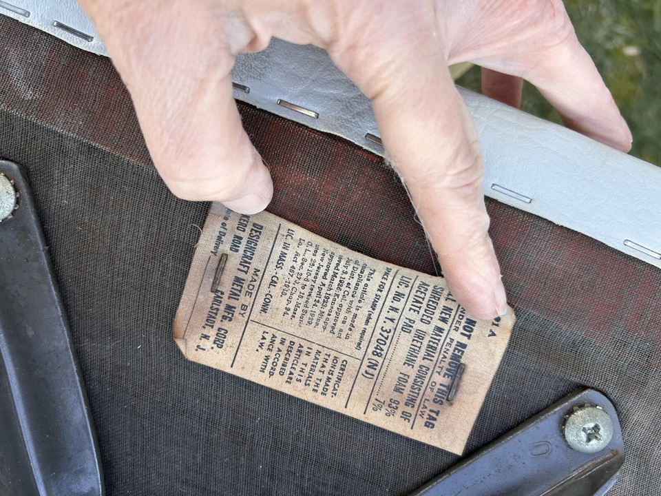 De colección Designcraft Metal Mfg. Silla de oficina Mid-Century - Base cromada vinilo gris Foto 2 de 4