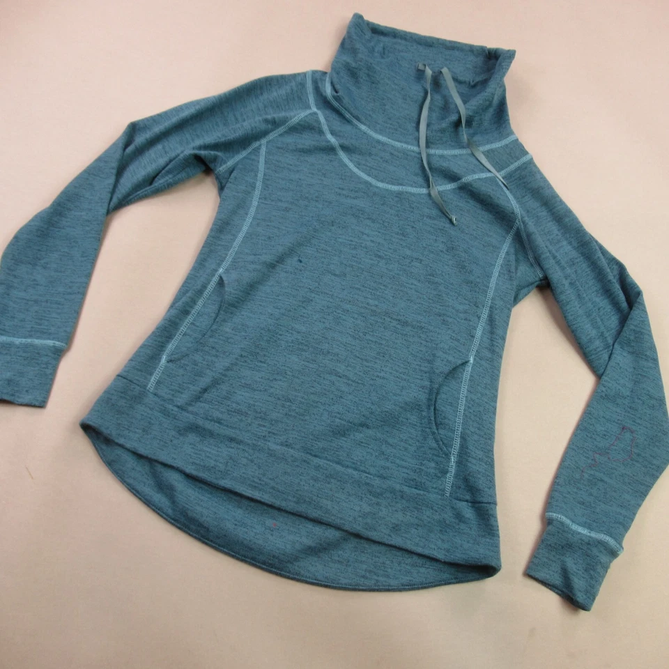 Suéter Kuhl Mujer Grande Manga Larga Cuello Alto Pullover Verde Ligero Foto 2 de 4