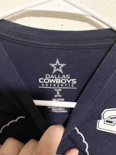 Ezekiel Elliott Dallas Cowboys T-shirt #21 Authentic Apparel S 8-10 Youth - Picture 3 of 4