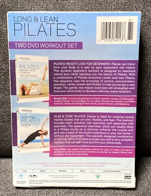 Element Long & Lean Pilates (DVD, 2013, 2-Disc Set) New, Factory