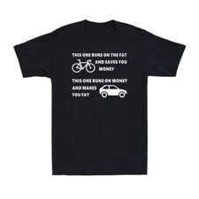 Cycling Vs Cars Cyclist Environment This One Runs Funny Men's Cotton T-Shirt