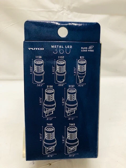 Putco Metal LED 360 High Power LED 12V-24V Amber #1157 735-0164 2pk - NEW - Image 2 of 4