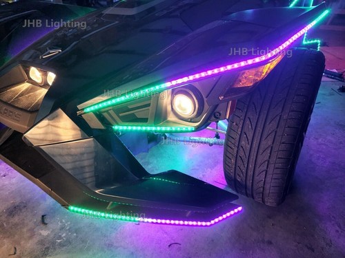 4FT x16pcs CHASING FLOW LED Slingshots Canam Ryker Remote APP Strips Lights KIT - Picture 13 of 17