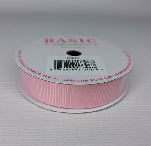 Darice Basic Expressions Ribbon Grossgrain Light Pink 5/8 in X 8 Yards - Picture 5 of 7
