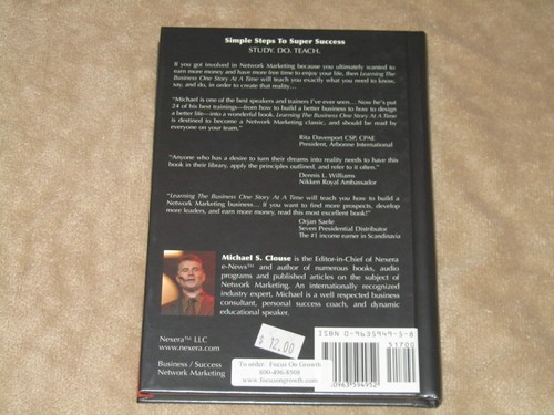 Learning The Business One Story At A Time Volume 1 Michael S. Clouse Hardcover - Foto 2 di 3