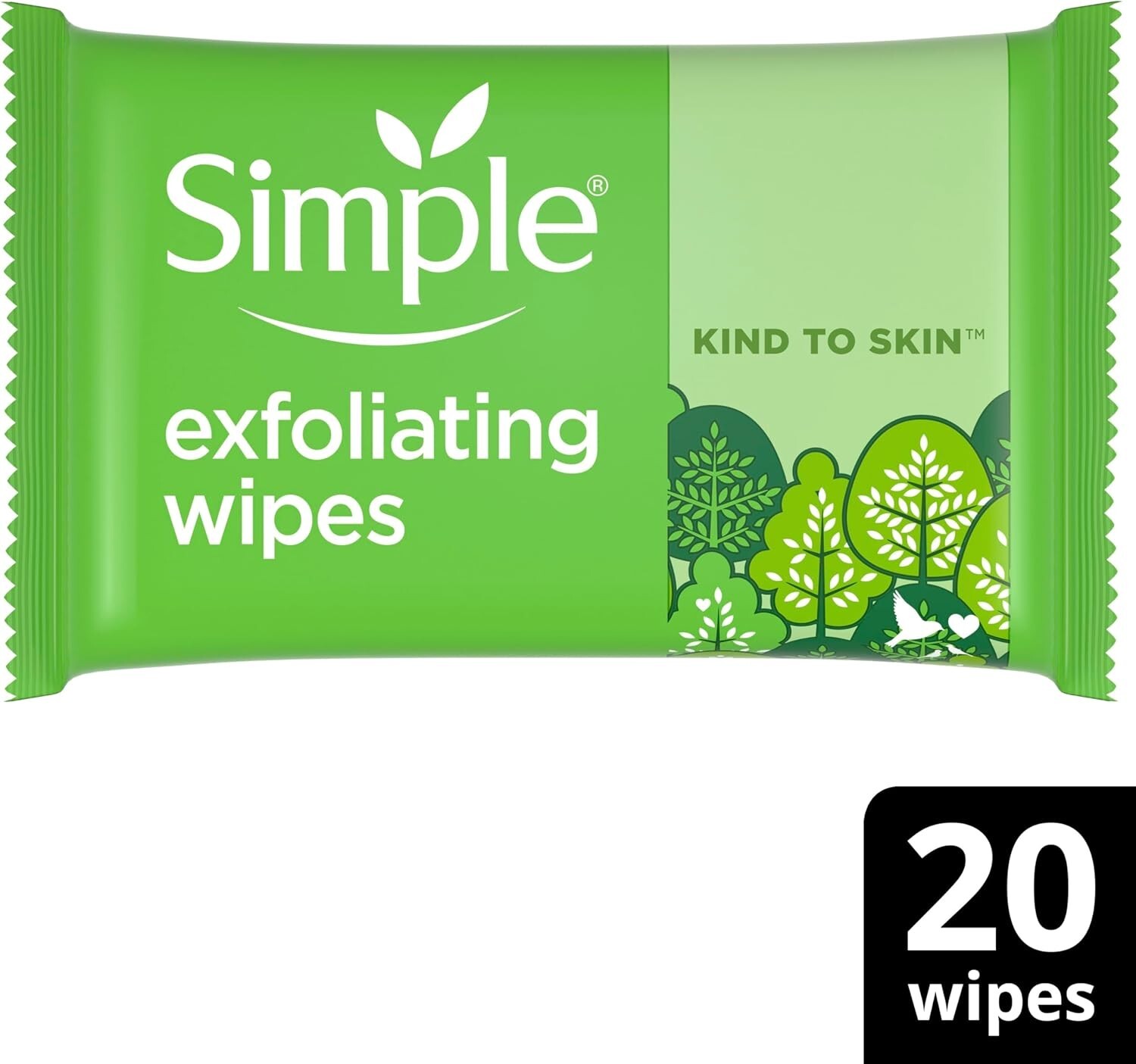 Simple biodegradable Exfoliating Face Wipes cleansing wipes to smooth skin and
