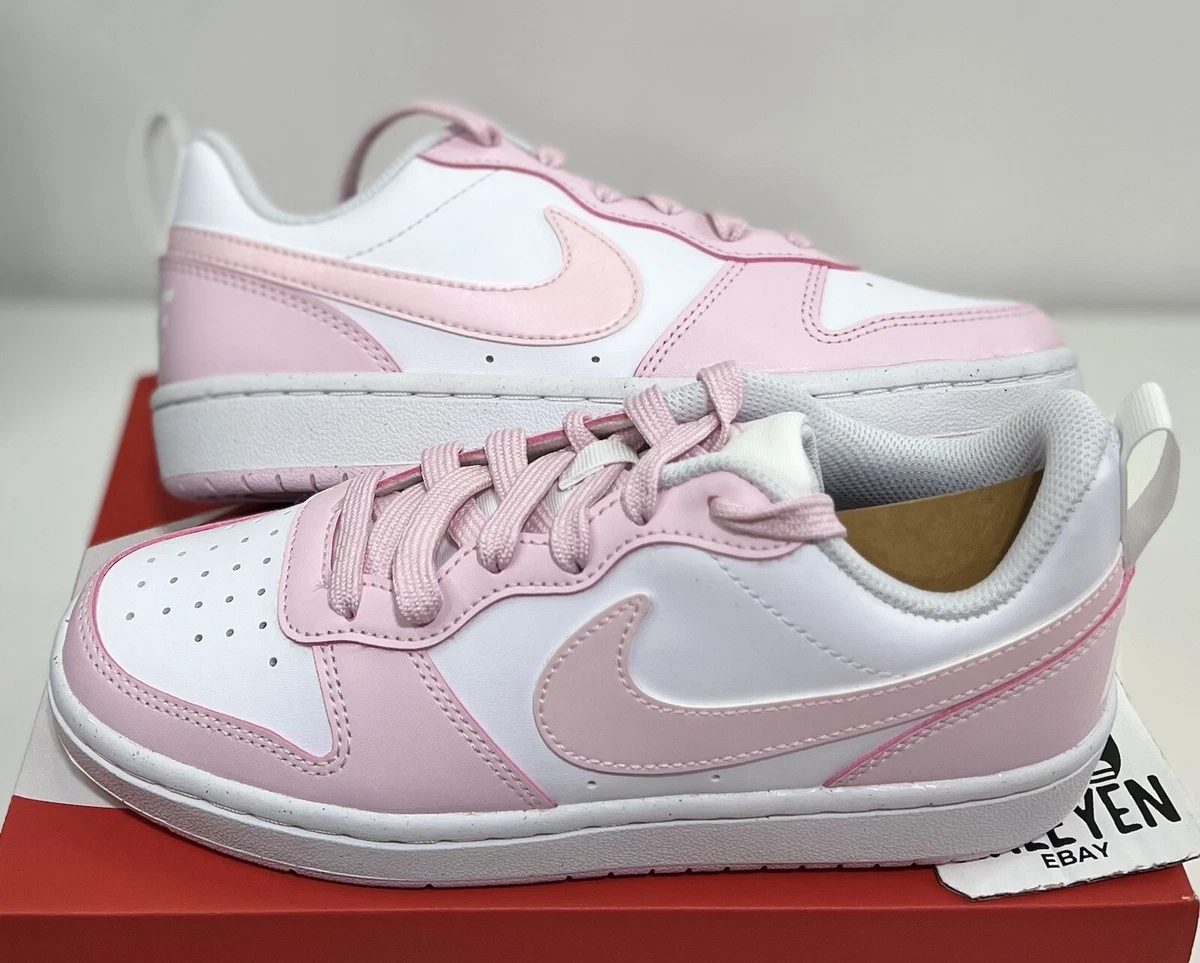 Nike Court Borough Low | Recraft eBay 3.5Y Sizes Foam | DV5456-105 | White/Pink - 7Y GS