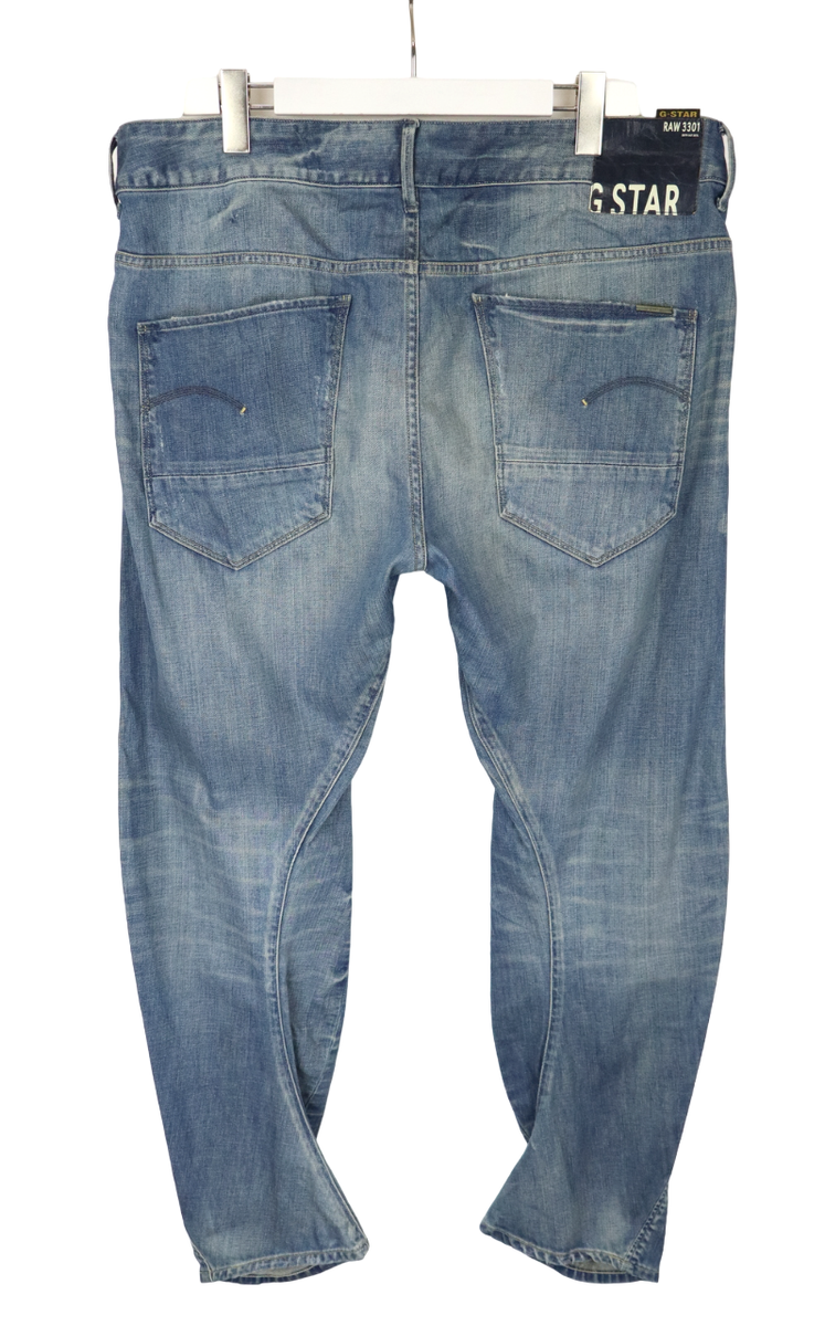 【AAKE】23FW★ AA OVERLAP LOOSE FIT DENIM G-STAR Arc 3D Loose Tapered Jeans Women's W34/L34 Whiskers