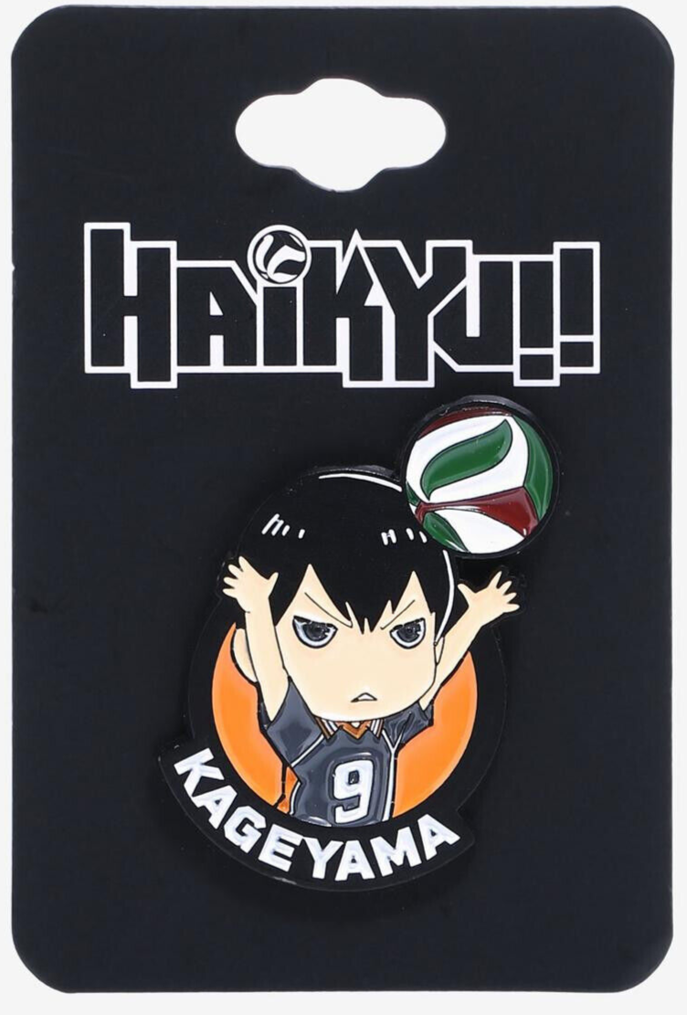 Anime haikyuu personagem pino tobio kageyama voleibol meninos esmalte pinos  para mochila roupas lembrança lapela distintivo jóias presente - AliExpress