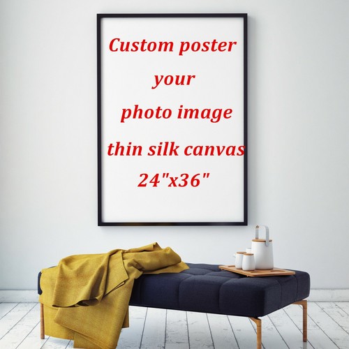 Individueller Poster Druck Foto Bild 24"x36" Seide Leinwand Gemälde Wanddrucke Dekor - Bild 1 von 6