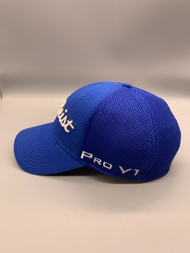 Titleist Hat Cap Fitted Small Medium Blue White New Era Pro V1 Golf Golfing Mens - Picture 3 of 14