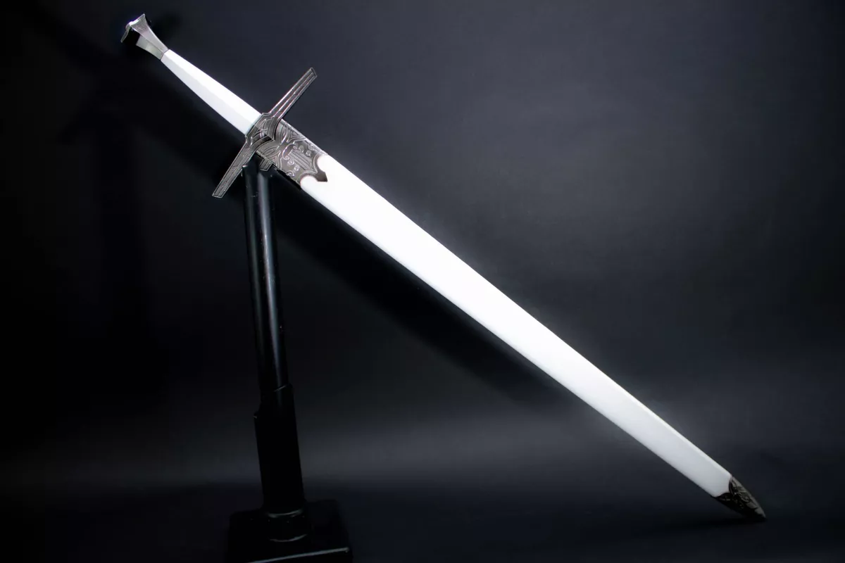 Geralt White Silver Witcher Sword Netflix Adaptation Steel Replica