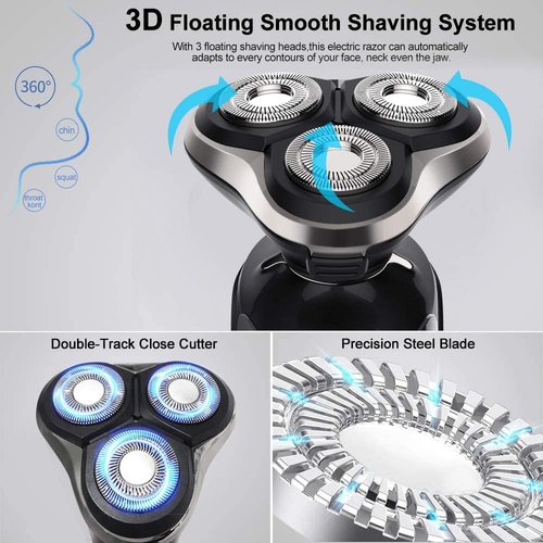 Electric Razor for Men - Rechargeable Electric Shaver for Men, Waterproof Wet Dr - 第 3/12 張圖片