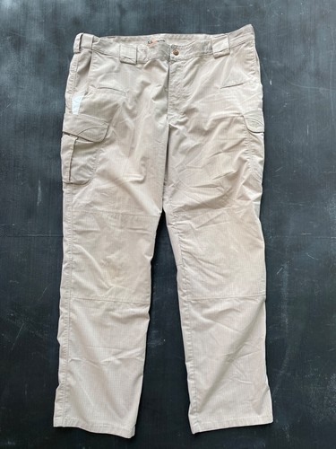 5.11 Tactical Pants 44 W 34 L Khaki 65% Polyester 35% Cotton Carpenter Ripstop - Picture 8 of 12