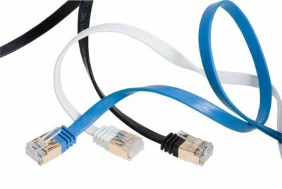 CAT7 Internet Flat Cable RJ45 Network Patch Cord Ethernet U/FTP Shielded LAN lot