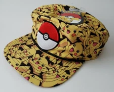 Pokemon Pikachu Snapback Hat Bioworld All Over Print NEW