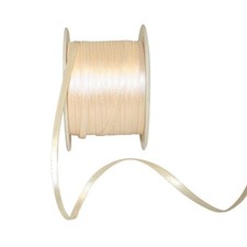 Cream Double Faced Satin Ribbon - 1/8th Inch Width - 100 Yards