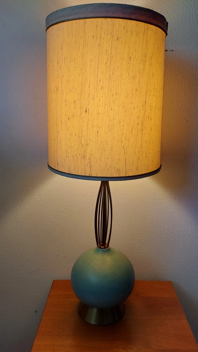 Vintage MCM STIFFEL Hollywood Regency Atomic Robin Egg Blue Table