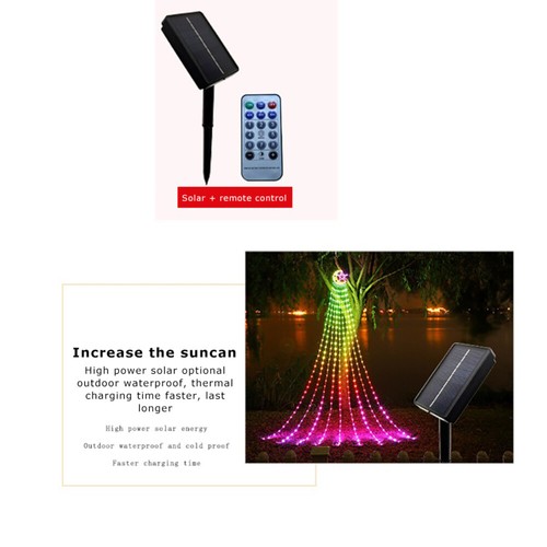 HOT SALE~ Solar LED Waterfall Light Star Christmas Tree String Lights Decor AU - Picture 10 of 25