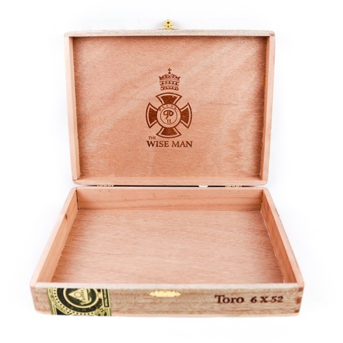 Caja de cigarros de madera vacía The Wise Man Toro 6 x 52 9" x 7" x 2" - Imagen 4 de 12